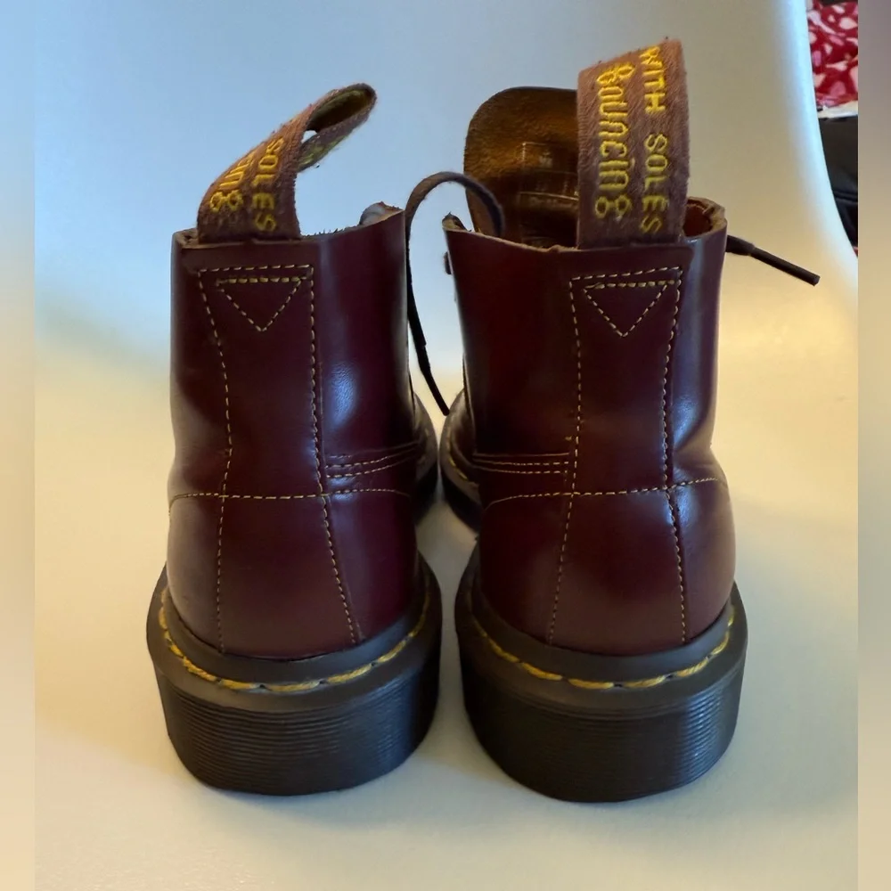 Dr. Martens Burgundy Oxblood Church Vintage Vtg Leather Boots Size 5 UK 3 - Picture 4 of 11